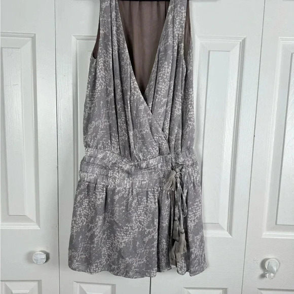 Ramy Brook Snake Print Wrap Drawstring Waist Band Sleeveless Mini Dress - Picture 2 of 11